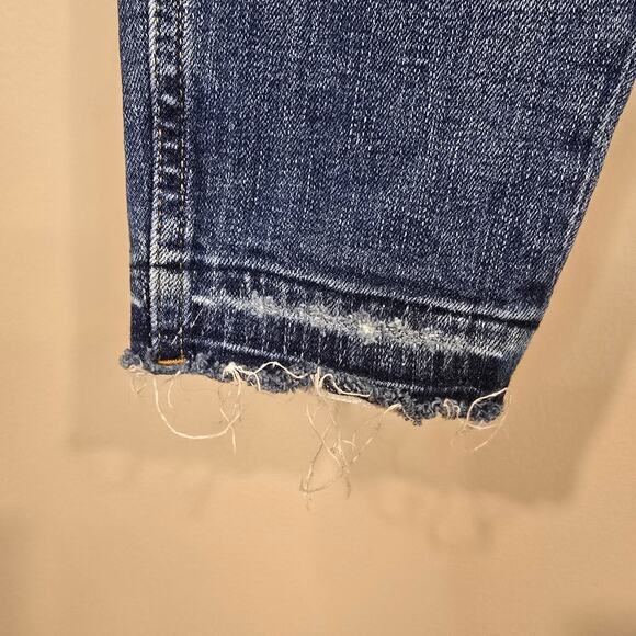 Women's Madewell 9" High-Rise Skinny Distressed Denim Jeans Raw Ankles | Size 29 - Picture 6 of 11